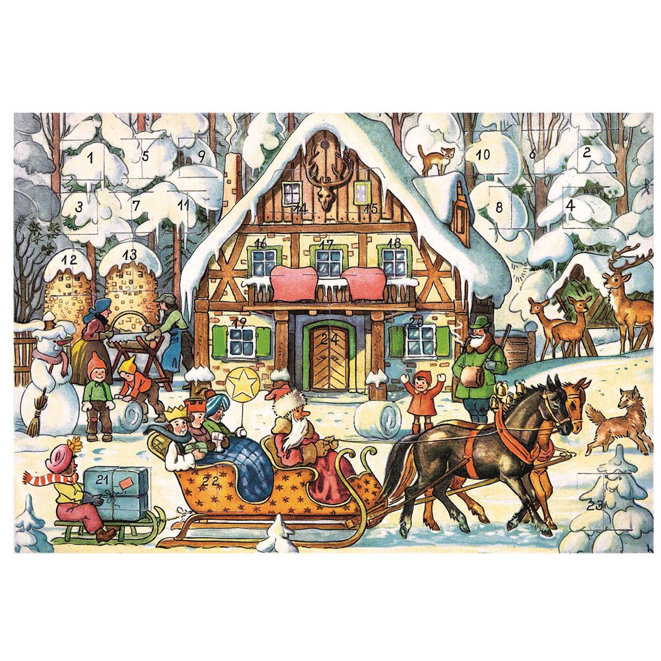 The Holiday Aisle Raci Santa With 3 Kings Advent Calendar Wayfair