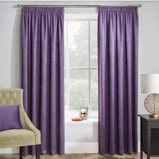 Purple Curtains You Ll Love Wayfair Co Uk Pencil Pleat Room Darkening Thermal Curtains Set Of 2