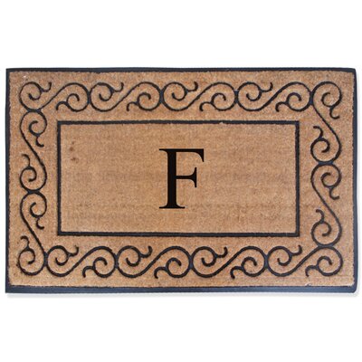 Darby Home Co Albertina Monogrammed Double Door Mat Letter F