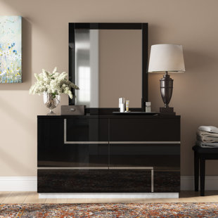 Dalia 6 Drawer Double Dresser with Mirror by Orren Ellis