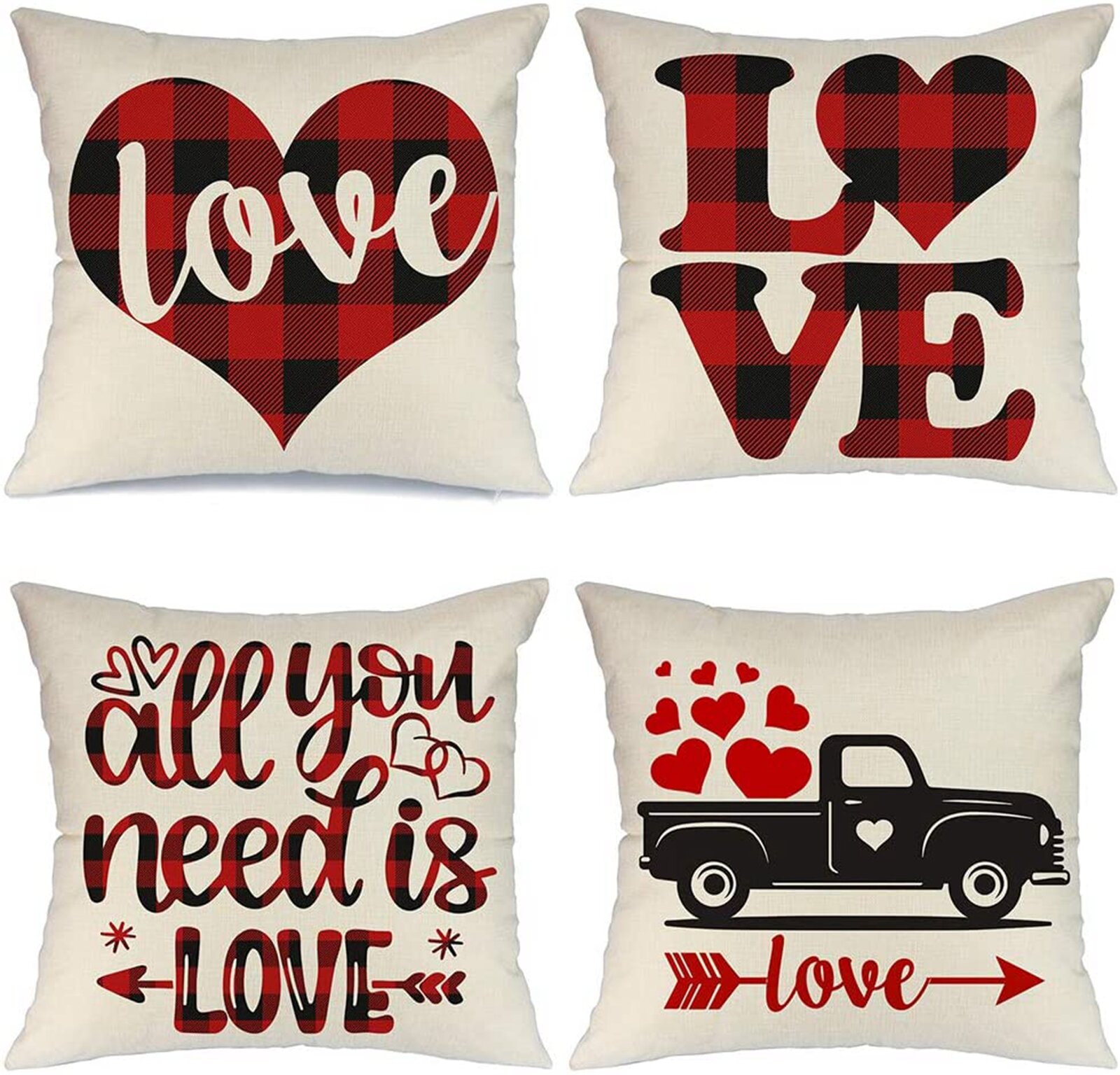 18x18" Pillow Case Sofa Car Throw Cushion Cover Home Decor Valentine's Day Gift