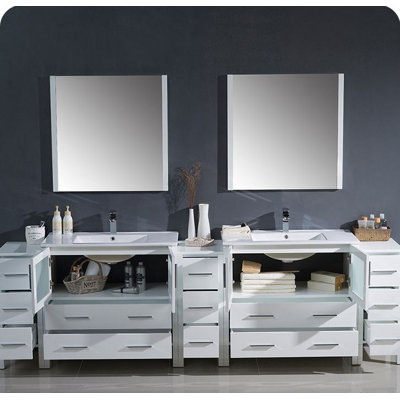 Bathroom Vanities Lakeland Fl red barrel studio halcomb 92" double bathroom vanity set with Bathroom Vanities Lakeland Fl red barrel studio halcomb 92" double bathroom vanity set with