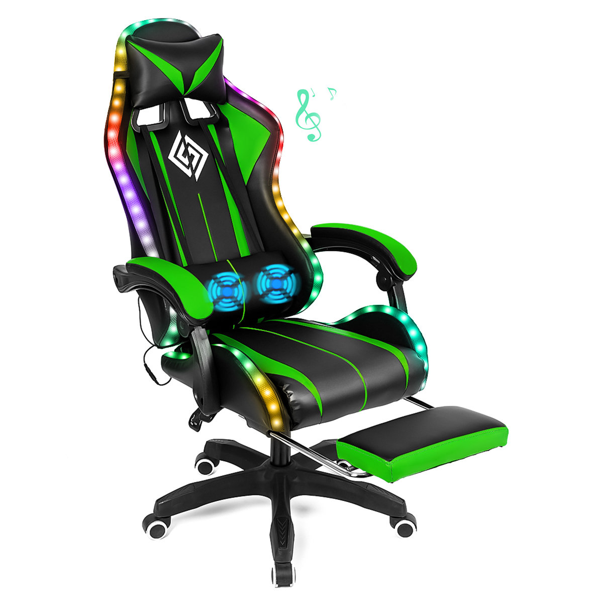 gaming chair with bluetooth and massage