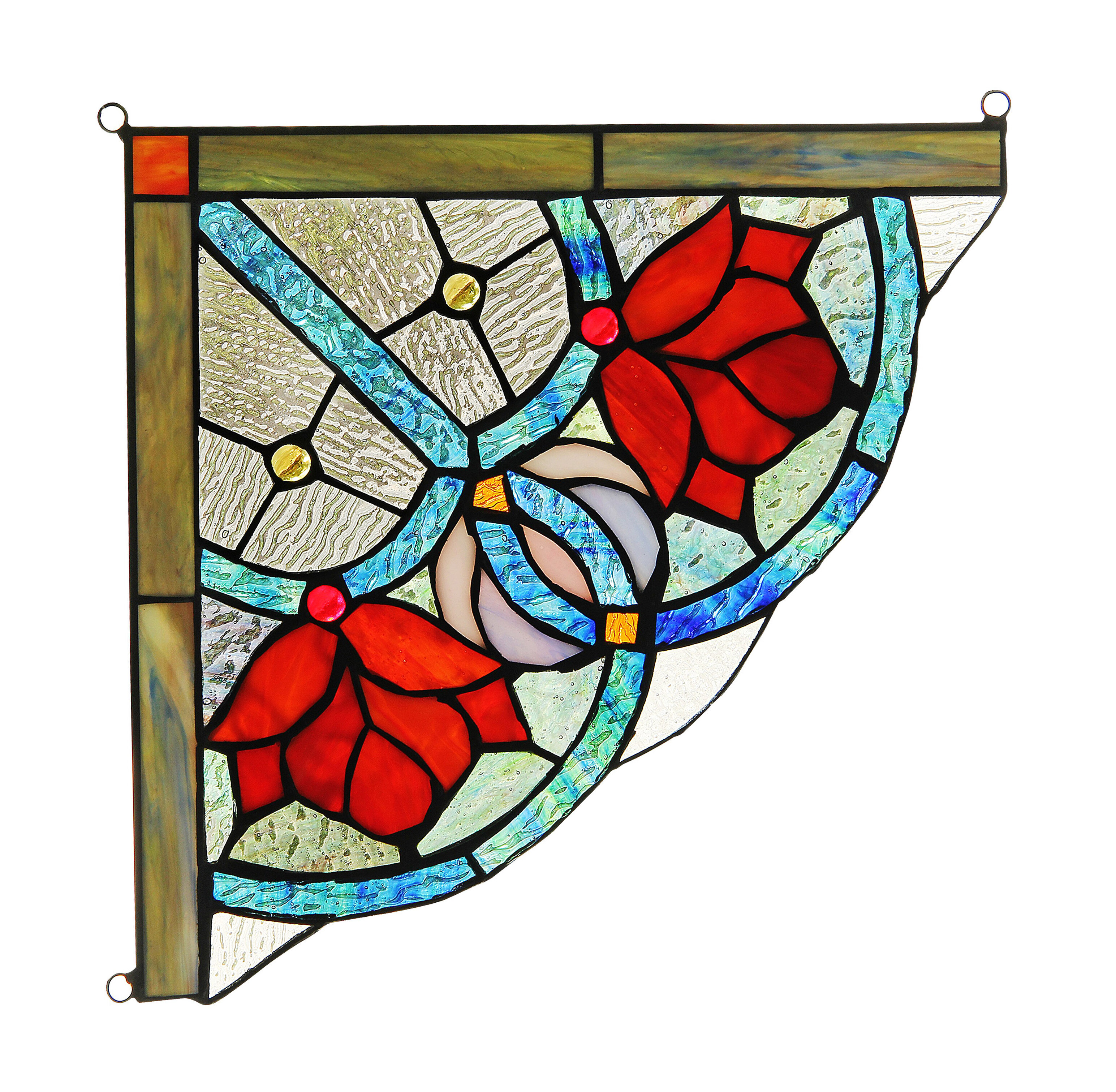 August Grove® Roseheart Tiffany-Glass Window Panel & Reviews | Wayfair