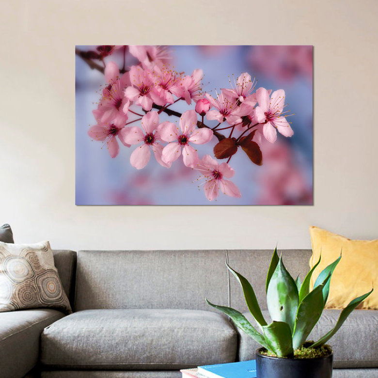 East Urban Home Cherry Blossoms In Zoom Graphic Art Print On