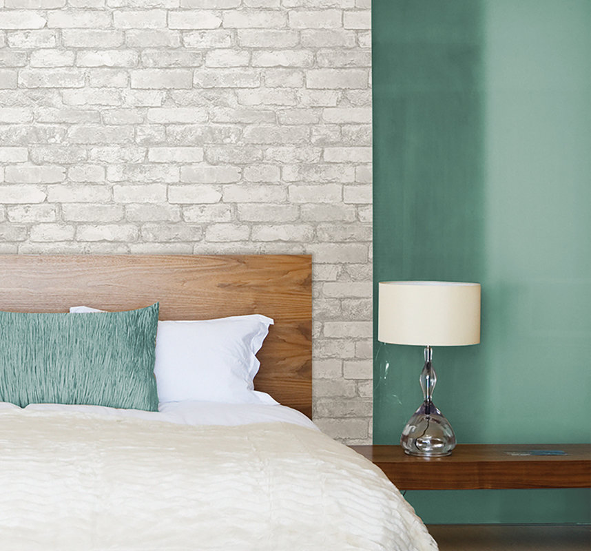wallpops! grey and white 18' x 20.5" brick peel and stick wallpops! grey and white 18' x 20.5" brick peel and stick
