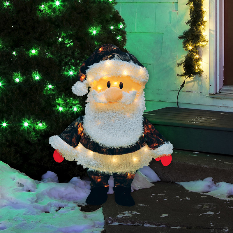 The Holiday Aisle Candy Cane Lane 3d Pre Lit Yard Art Decor Santa