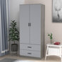Ebern Designs Gianpietro 2 Door Manufactured Wood Wardrobe & Reviews ...