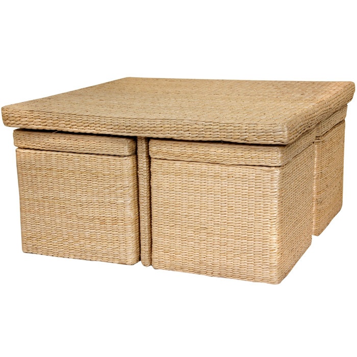 Shryock Coffee Table With Four Stools Shryock Coffee Table With Four Stools