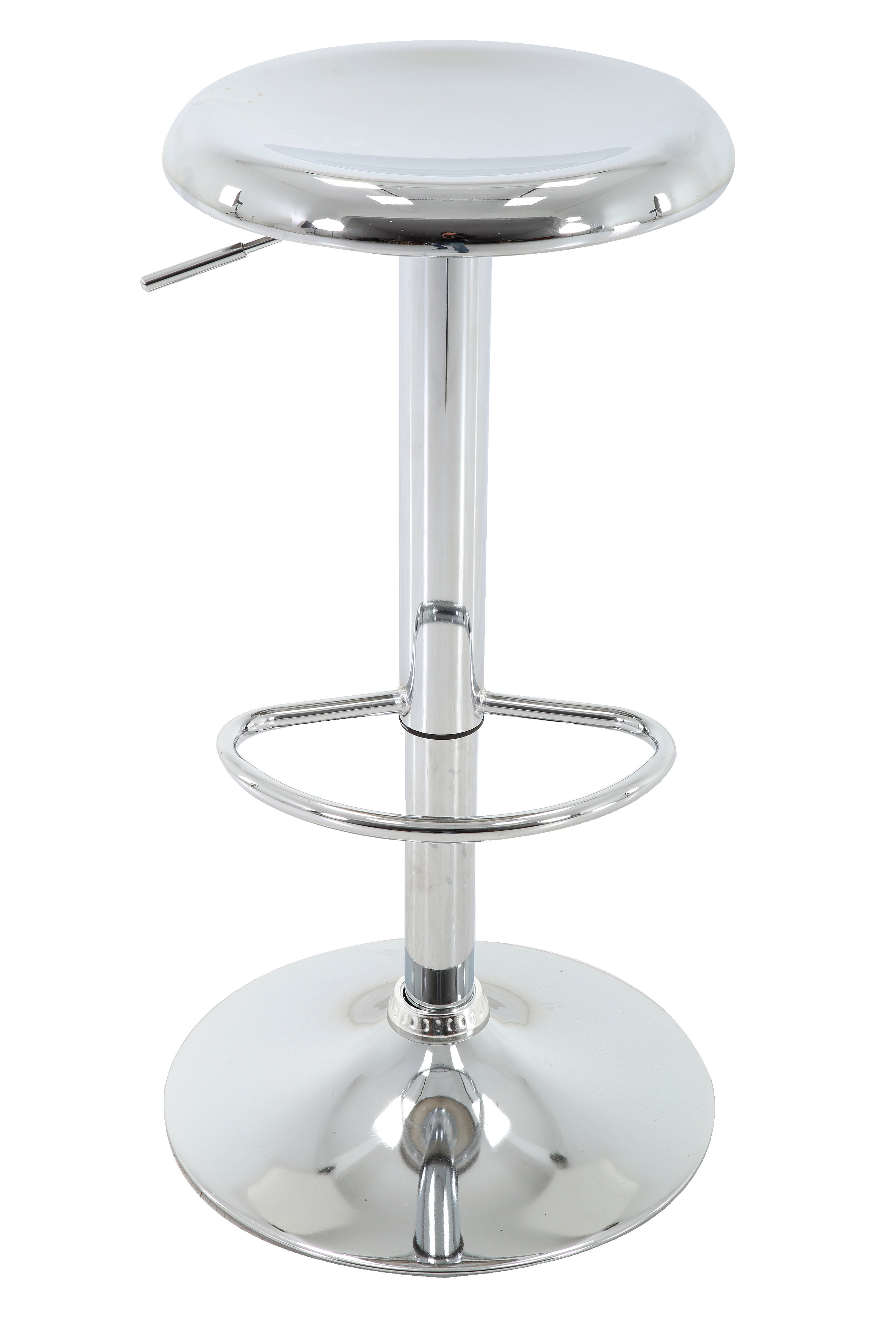 chrome adjustable height bar stool