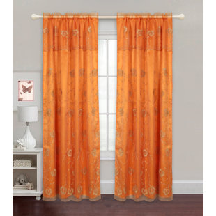 Burnt Orange Sheer Curtains Wayfair Quickview