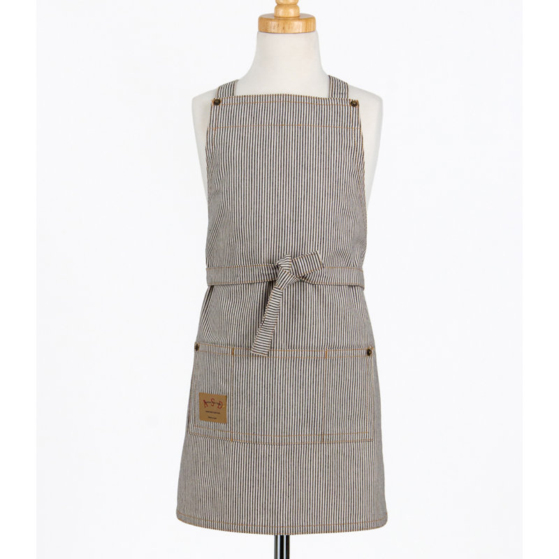 Railroad Stripe Denim Kids Butcher Apron