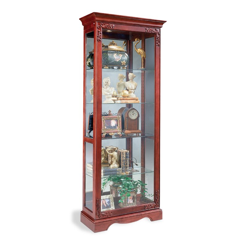 Charlton Home Jalisa Lighted Curio Cabinet Reviews Wayfair