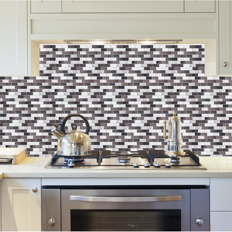 Magic 9.13" x 9.13" Vinyl Peel and Stick Mosiac Tile in Onyx Marble