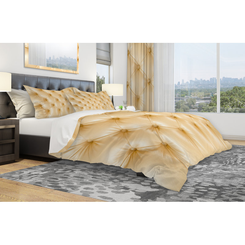 East Urban Home Designart Luxury Classic Sofa Leather Duvet Cover