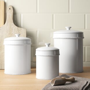 Farmhouse Rustic White Kitchen Canisters Jars Birch Lane