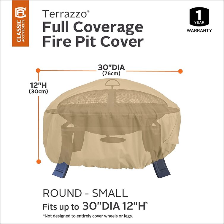 Trust Classic Accessories Terrazzo Water Resistant Round Fire Pit Cover Wayfair