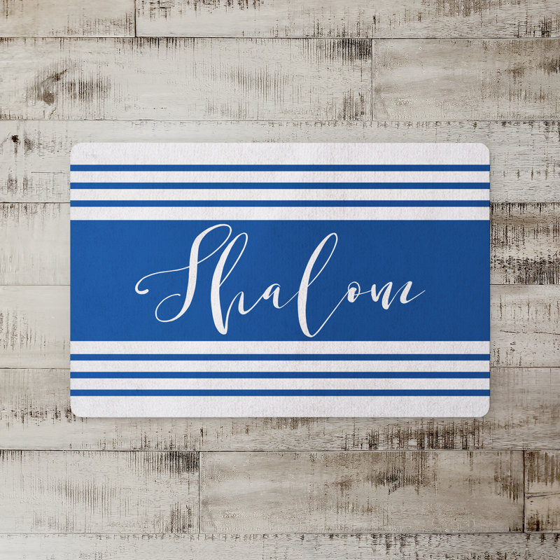 The Holiday Aisle Gartner Shalom Kitchen Mat Wayfair