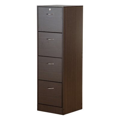 Symple Stuff Hetzel 4 Drawer Vertical Filing Cabinet Color Espresso