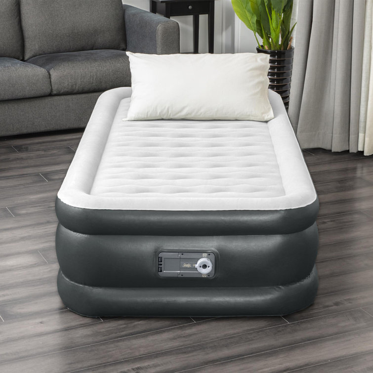 Intex Queen Raised Downy Inflatable Indoor Air Mattress Bed with Built-In Pump 