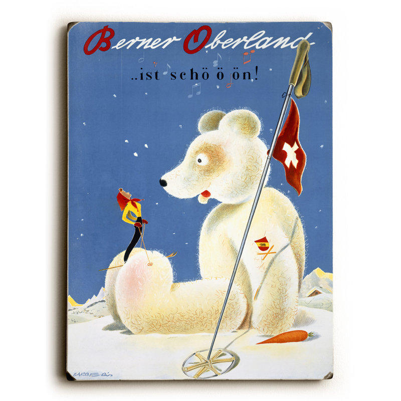Swiss Berner Oberland Snow Ski Vintage Advertisement