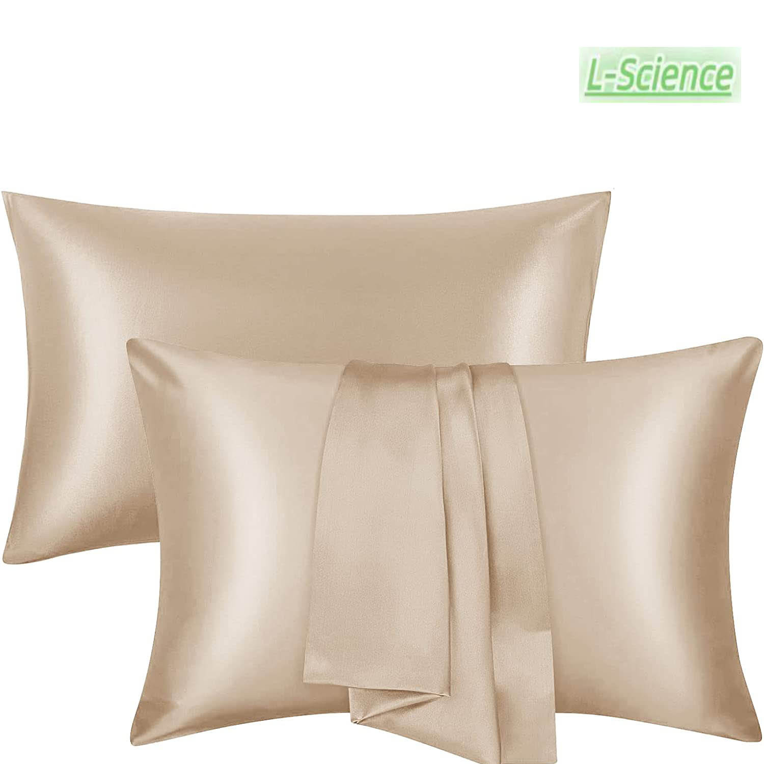 L-Science Satin Pillowcase For Hair And Skin, Silky Soft Satin Pillowcase  For Women Hair Set Of 2, Queen Silk Pillow Cases, Silk Satin Pillowcase  With Envelope Closure | Wayfair