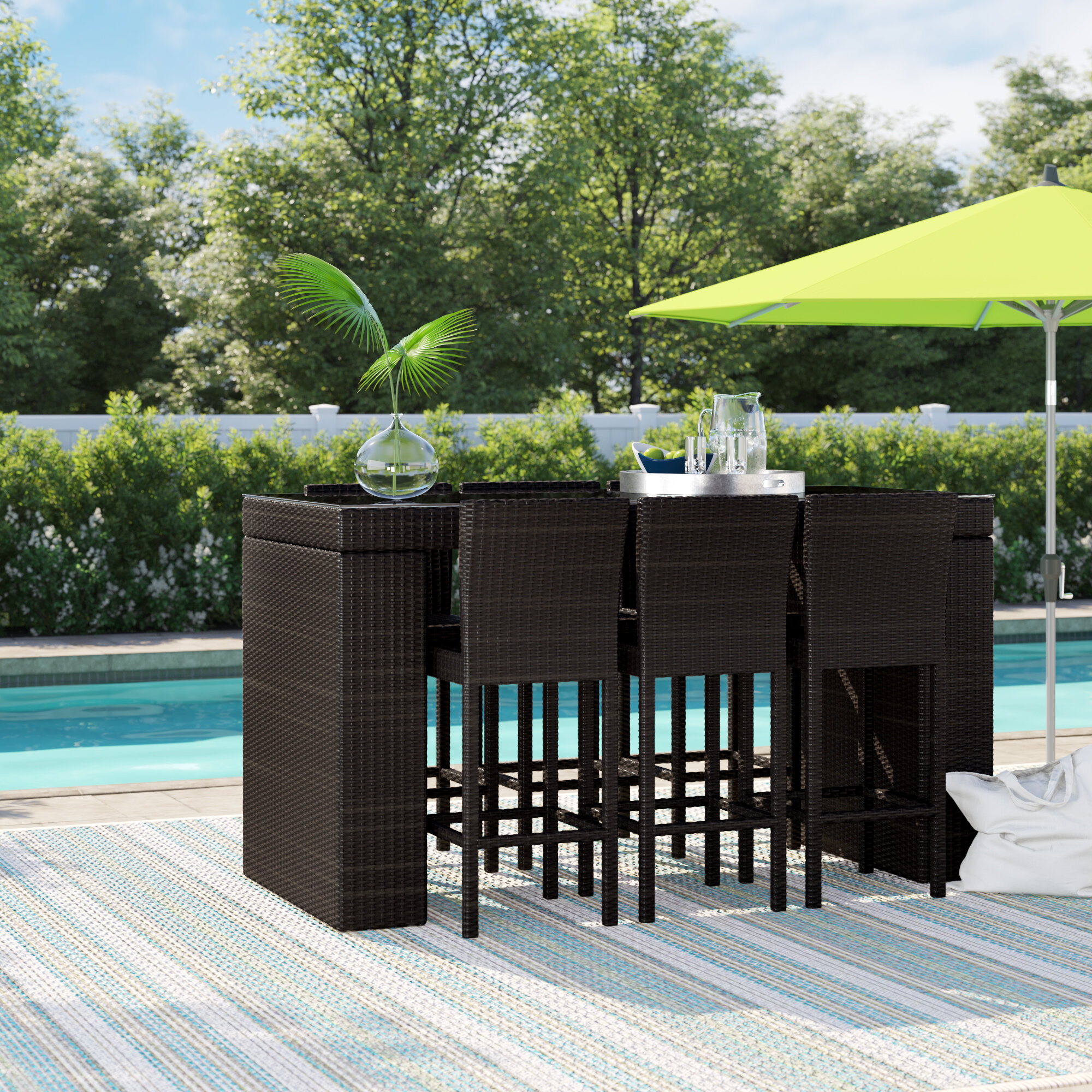 6 person high top patio table