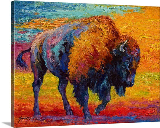 Great Big Canvas Spirit Of Prairie Bison Painting Print On Wrapped Canvas Reviews Wayfair