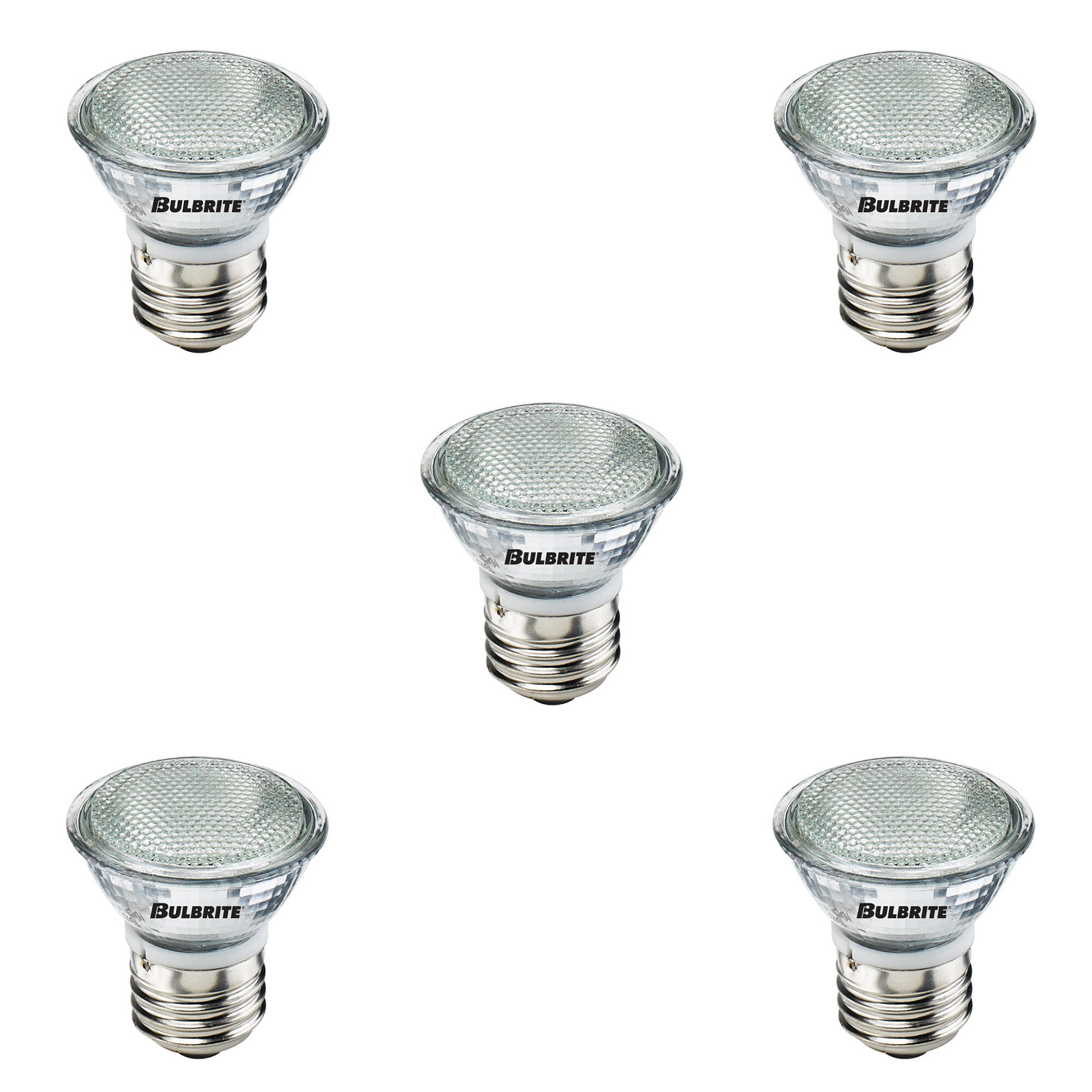 Base with Medium Screw 5 Pack Clear E26 Bulbrite 860661 35 W Dimmable MR16 Shape Halogen Bulb 