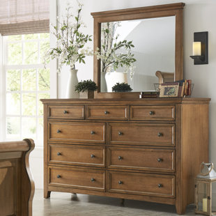 Dark Wood Dresser With Mirror Wayfair Quickview