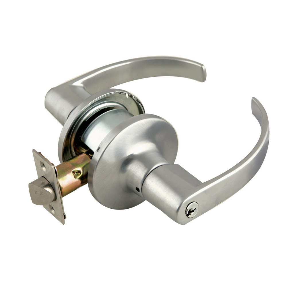 FULL DOOR PACK MODERN ARCHED LATCH INTERIOR DOOR HANDLE POLISHED CHROME