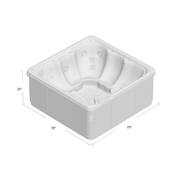 Cyannavalleyspas Cyanna Valley Spas 6 Person 21 Jet Square Plug And Play Hot Tub Reviews Wayfair