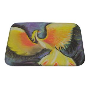 Birds Yellow Fairytale Phoenix Bath Rug