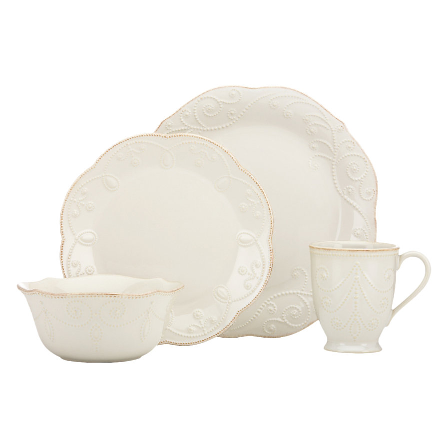 French Perle 4 Piece Place Setting, Service for 1