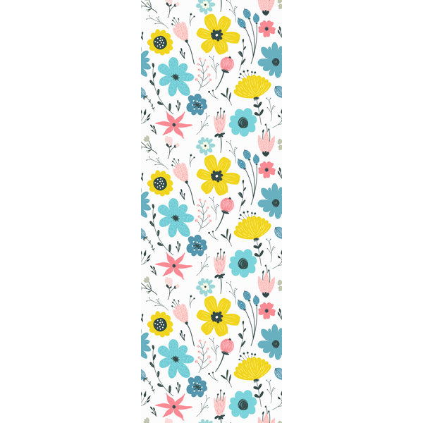 Lurline Removable Field Colorful Flowers Nursery 8 33 L X 25 W Peel And Stick Wallpaper Roll