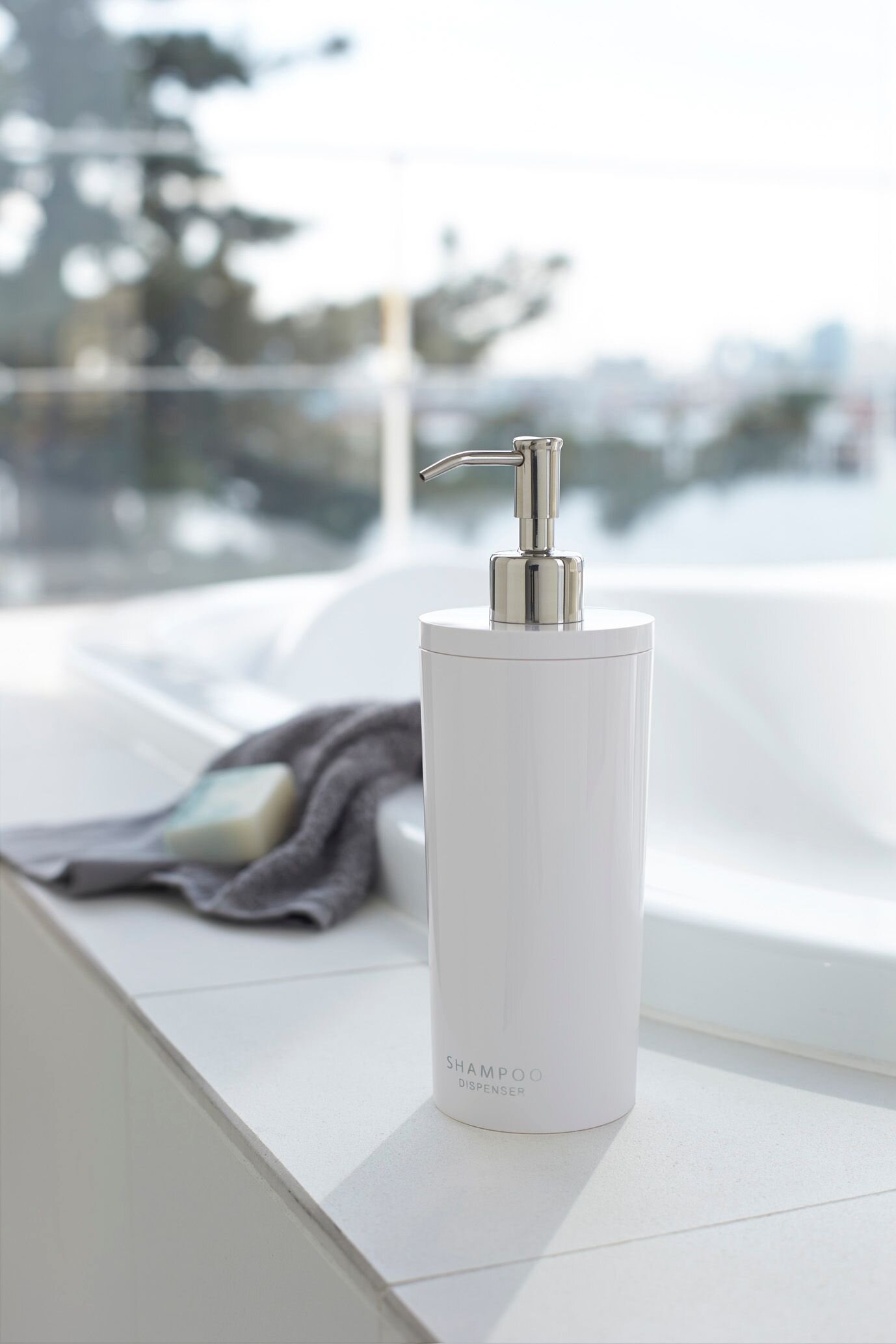 Yamazaki two-way dispenser mist Square Body Soap white 7896 F/S w/Tracking# NEW 