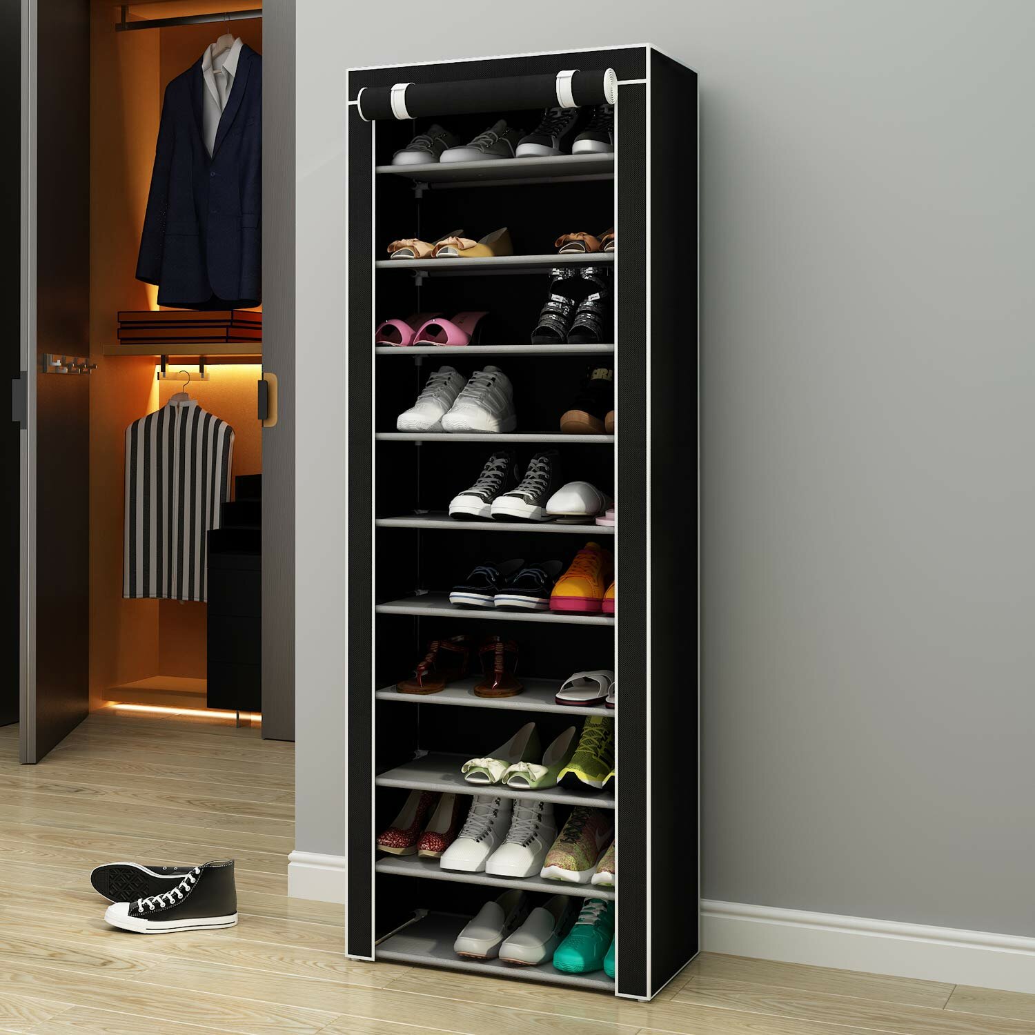 shoe rack closet organizer