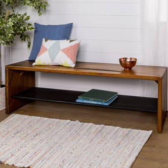 Loon Peak Arocho 58 Wood Storage Bench Reviews Wayfair