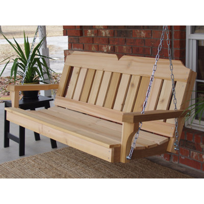 Galusha Porch Swing August Grove Finish Naturalregular Size 4 Foot