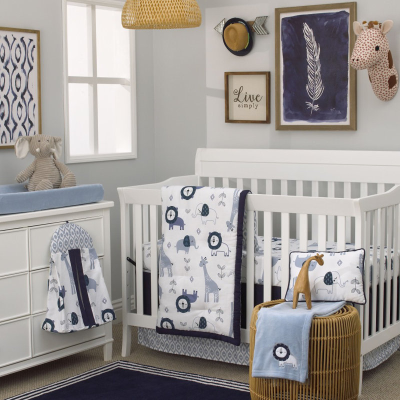 Isabelle Max Amery Mosaic Animals 8 Piece Crib Bedding Set