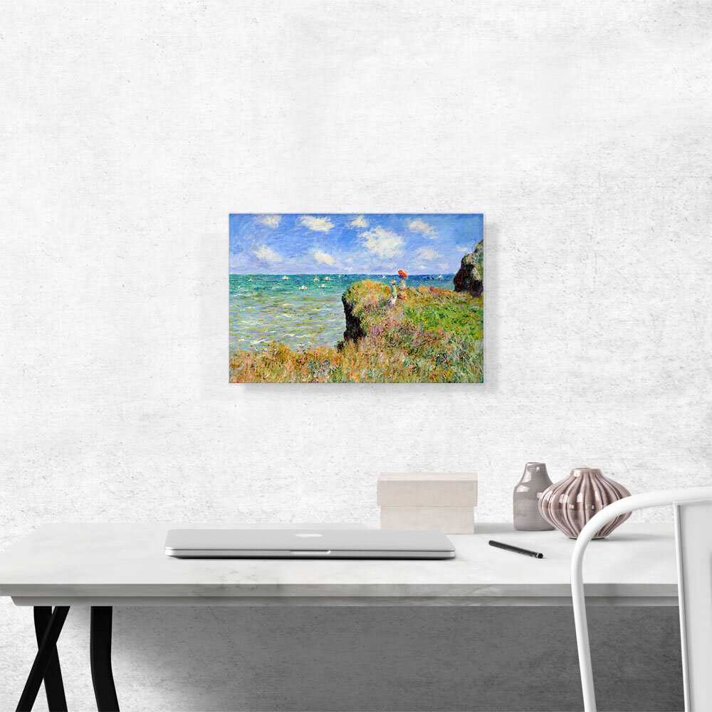 ARTCANVAS Clifftop Walk at Pourville by Claude Monet - Wrapped Canvas ...