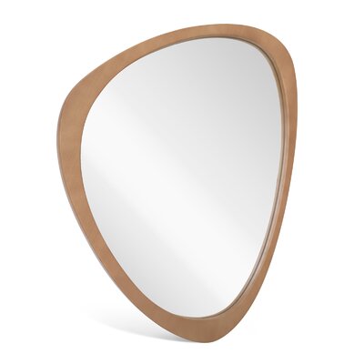 Cotesfield Wood Accent Mirror Irregular Decorative Mirror Asymmetrical Mirror