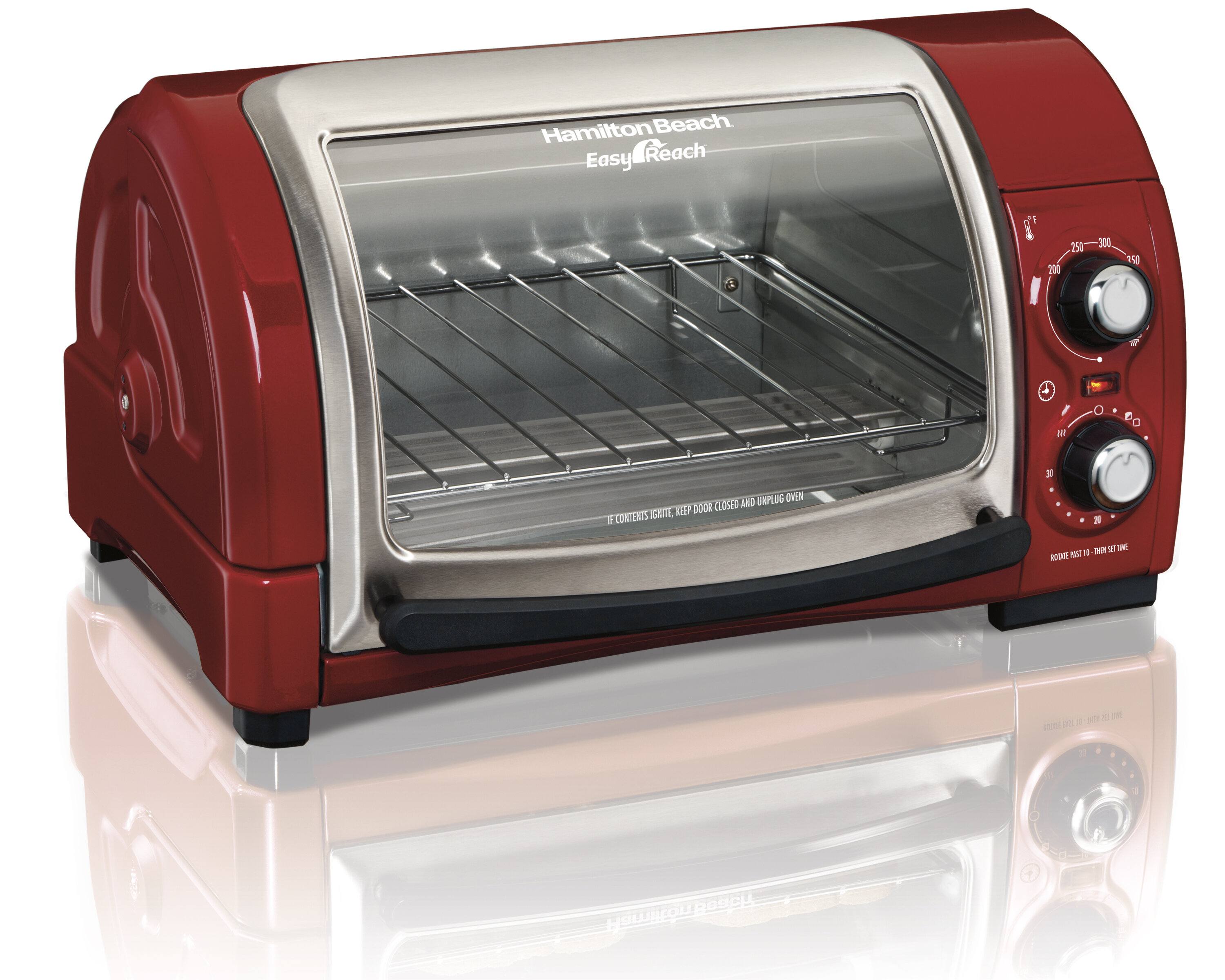 Hamilton Beach Easy Reach Toaster Oven With Roll Top Door