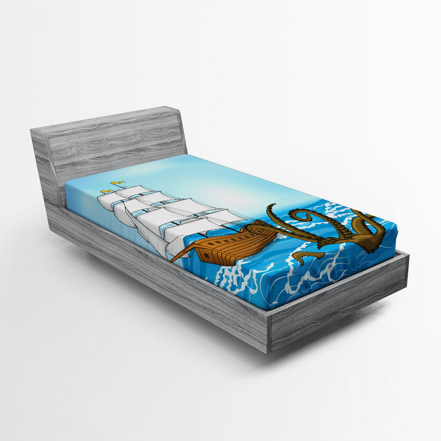 East Urban Home Kraken Fitted Sheet Wayfair