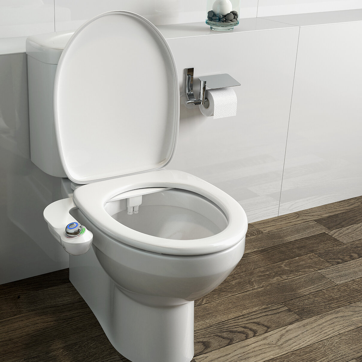 Toilet Seat Attachment Bathroom Water Spray Bidet Ass Non-Electric Flusher U8O3 