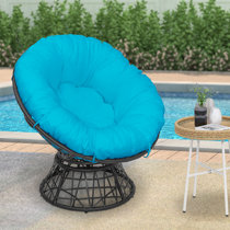 claborn swivel patio chair with cushions