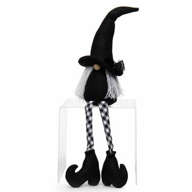 Witch Gnome Shelf Sitter with Cobweb Hat 12" 