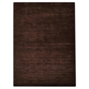Ceniceros Solid Hand-Knotted Rectangle Wool Brown Area Rug