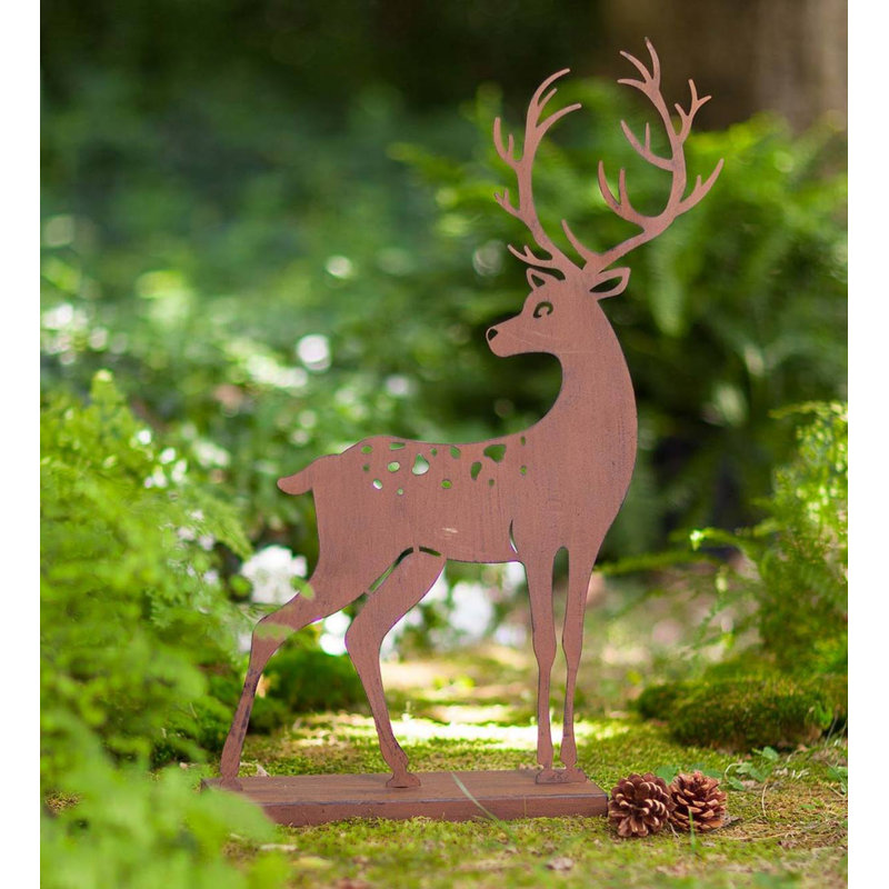 Wind & Weather LaserCut Metal Deer Silhouette Garden Stake Wayfair