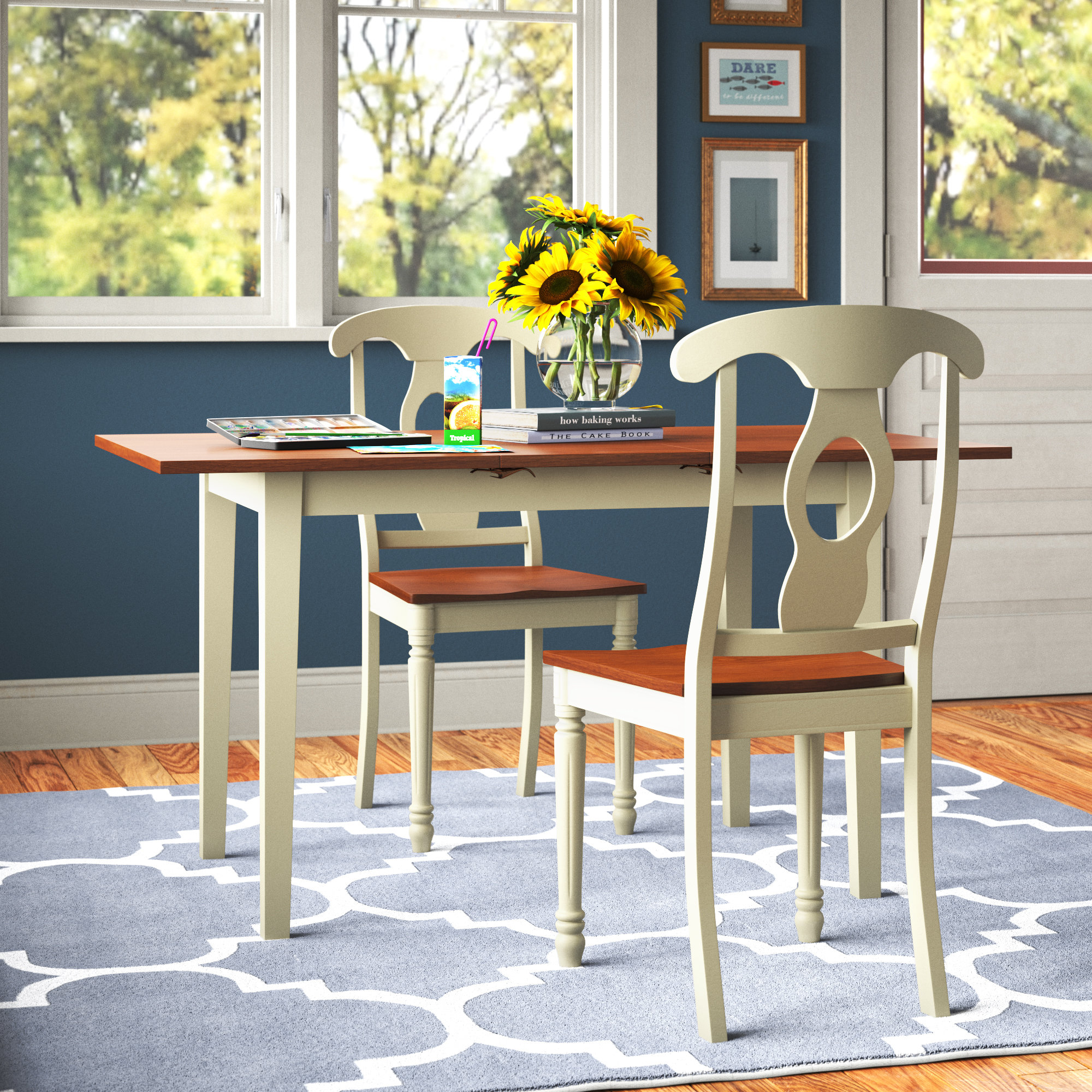 Andover Mills Antonio Butterfly Leaf Dining Set Reviews Wayfair